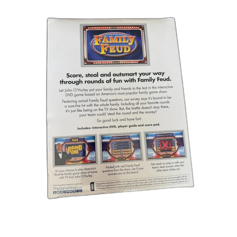 Family Feud DVD Game John O’Hurley Interactive Board Game Complete 2+ Players